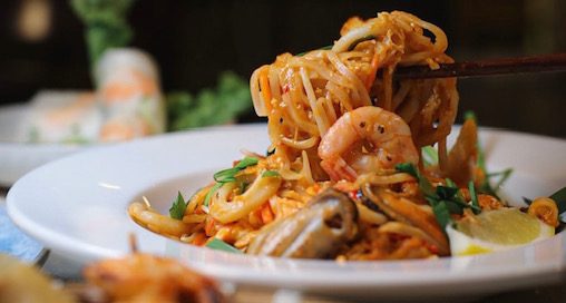 Shrimp and noodle dish from H&P Noodle House in Burnaby, BC