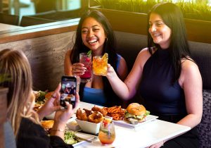 Bin 4 Burger guests enjoying food